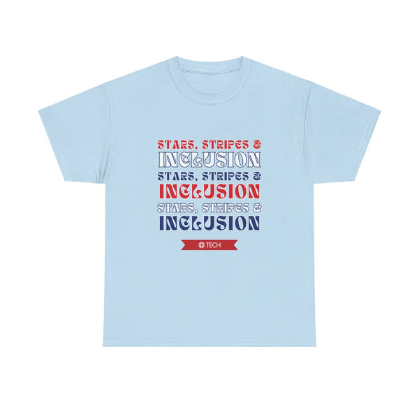 Stars, Stripes & Inclusion -  Unisex Heavy Cotton Tee