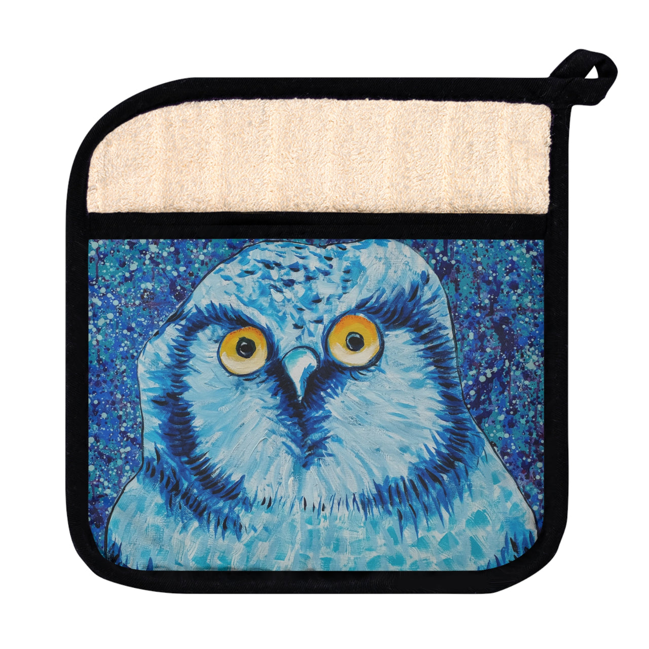 "Bird of the Night" by Madison Budreau - Pot Holder with Pocket