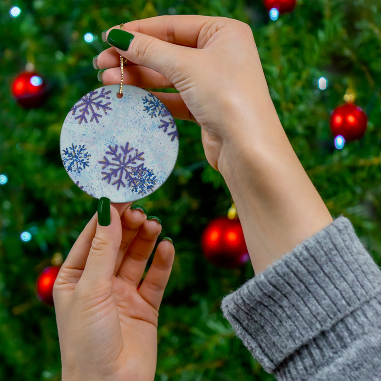 "Winter Wonderland" by Madison Budreau - Ceramic Ornament, 4 Shapes