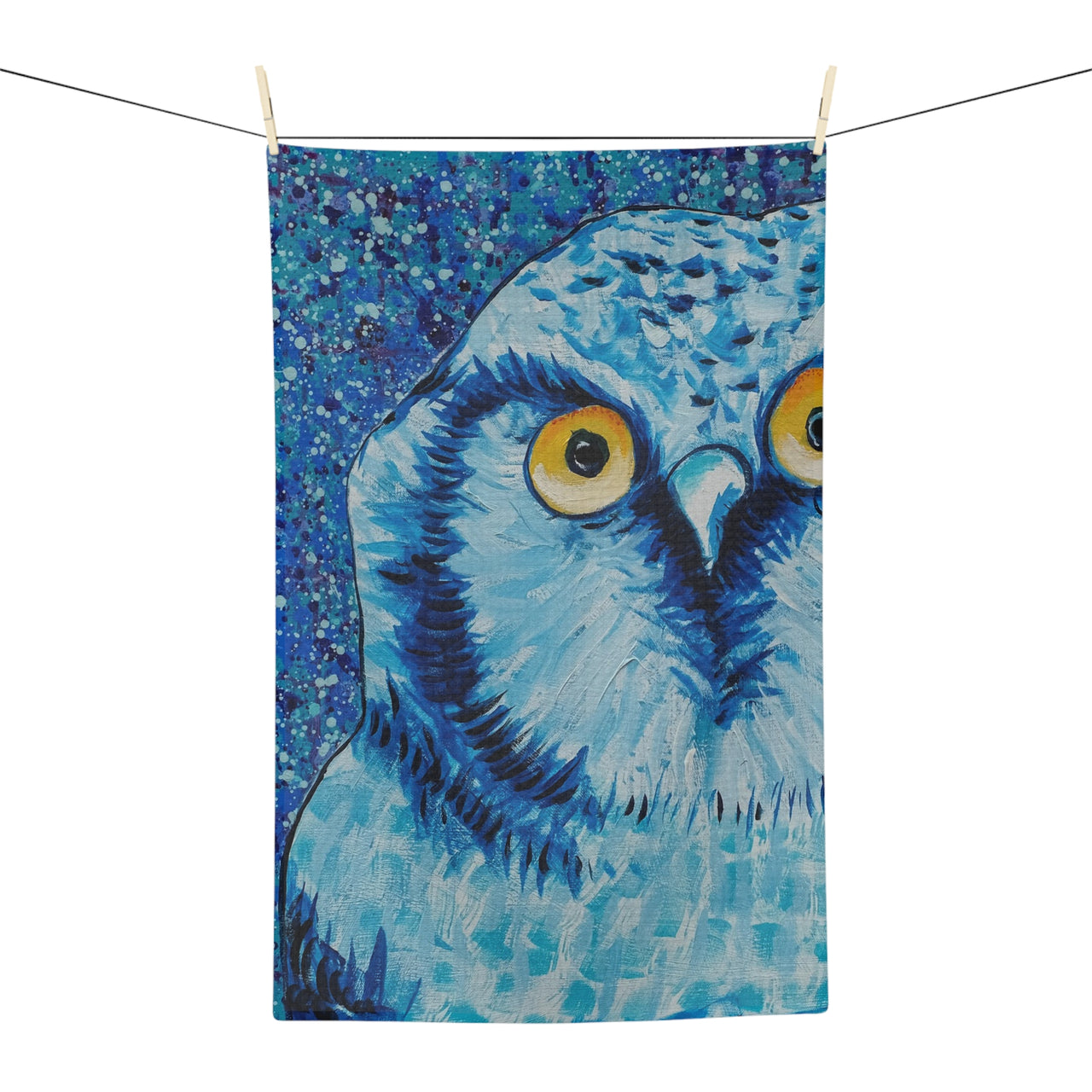 "Bird of the Night" by Madison Budreau - Microfiber Tea Towel