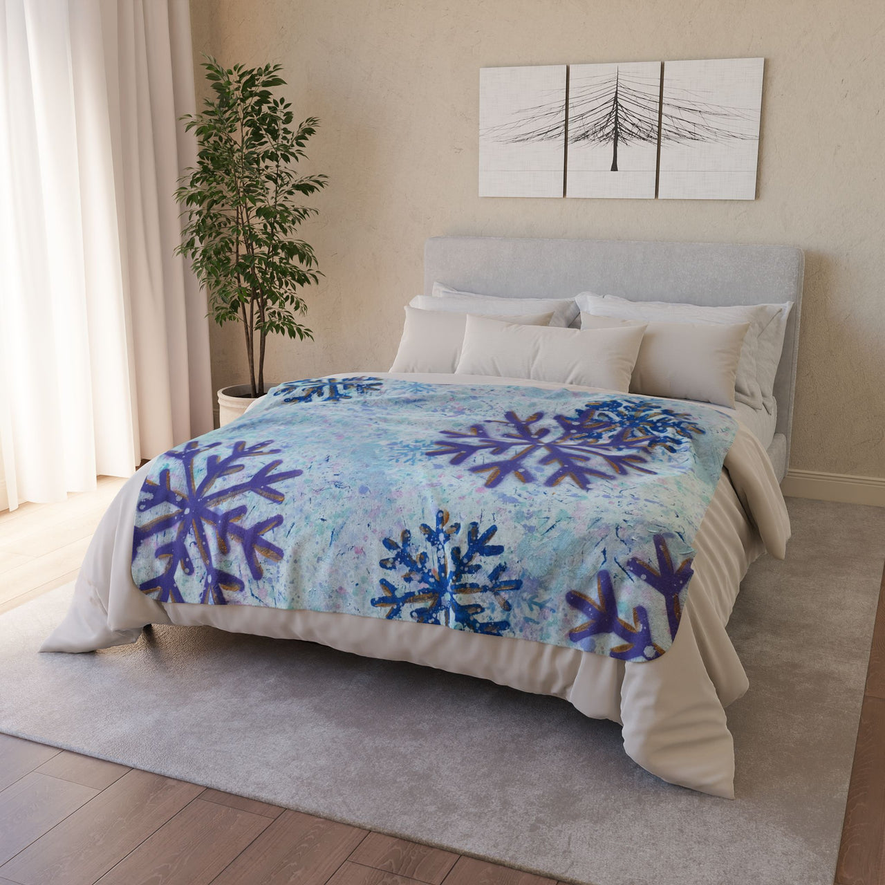 "Winter Wonderland" by Madison Budreau - Fleece Sherpa Blanket