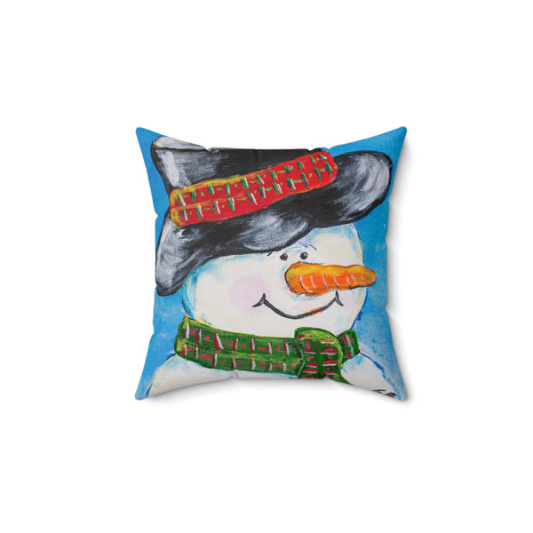 "Frosty" by Stan Balman - Square Pillow