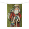 "The Old Fashioned Santa" by Kelli Bringle - Microfiber Tea Towel