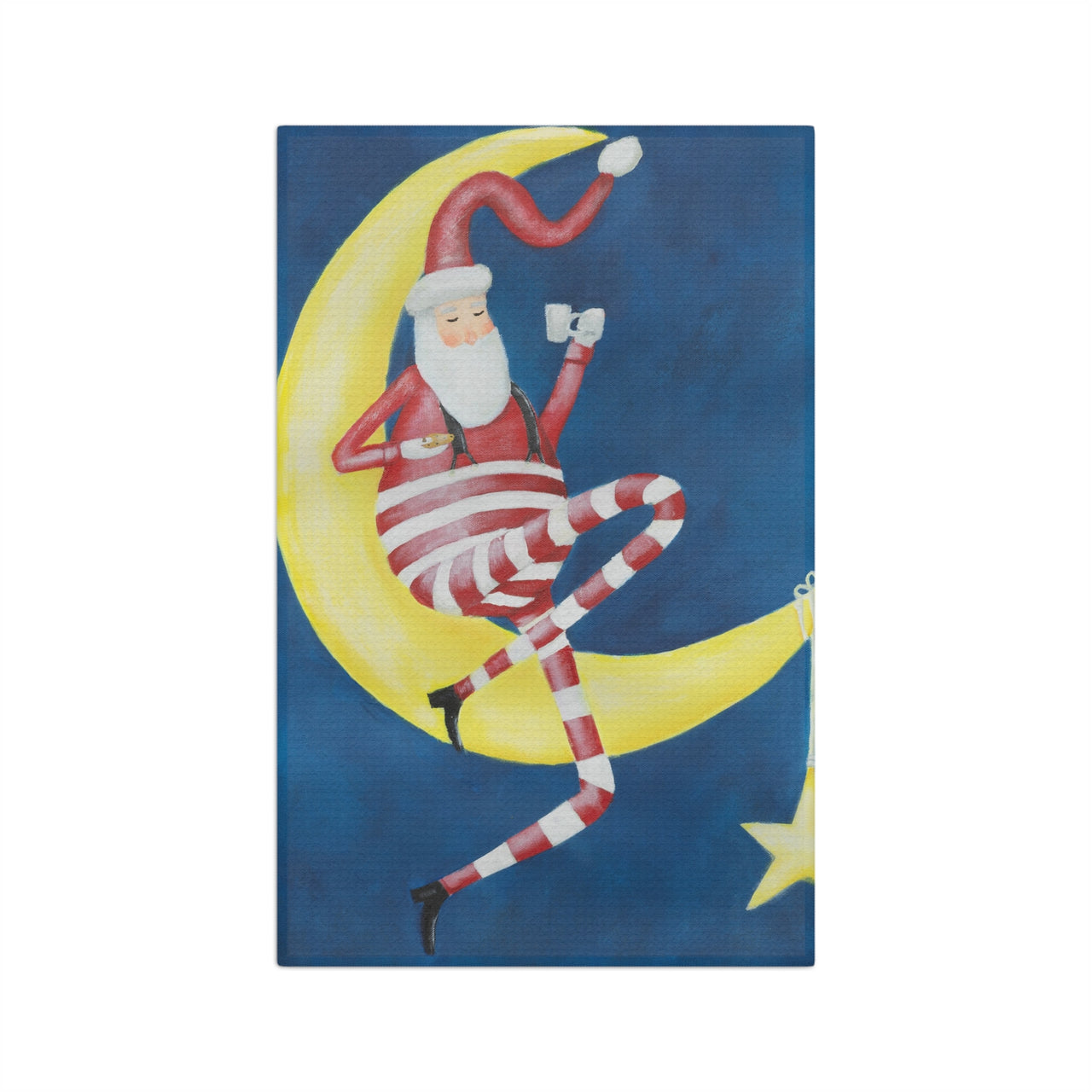 "Moon Man" by Donald Wilson - Microfiber Tea Towel