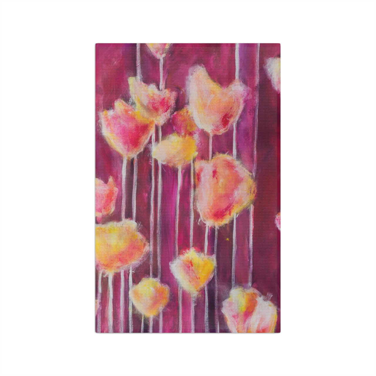 "Patsy's Tulips" by Jennifer Walton - Microfiber Tea Towel