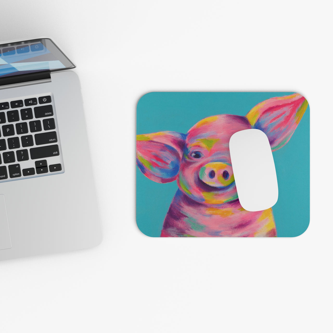 "Orville, the Pig of Many Colors" by Donald Wilson - Mouse Pad