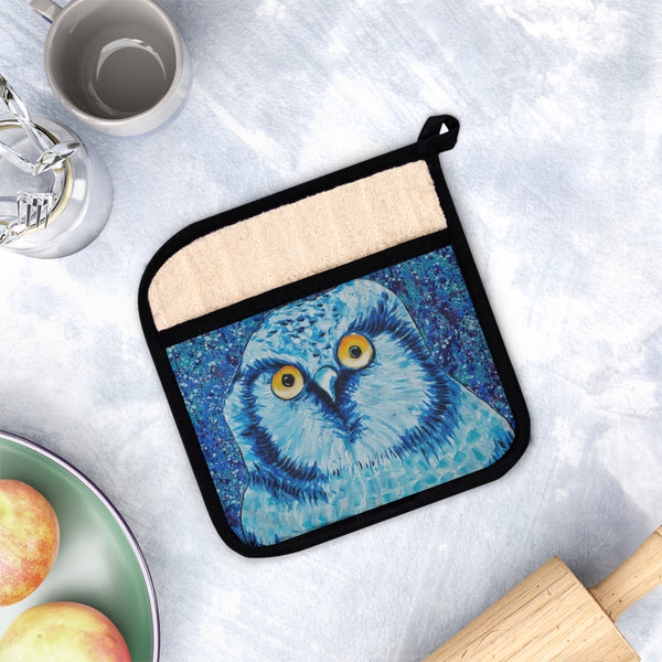 "Bird of the Night" by Madison Budreau - Pot Holder with Pocket