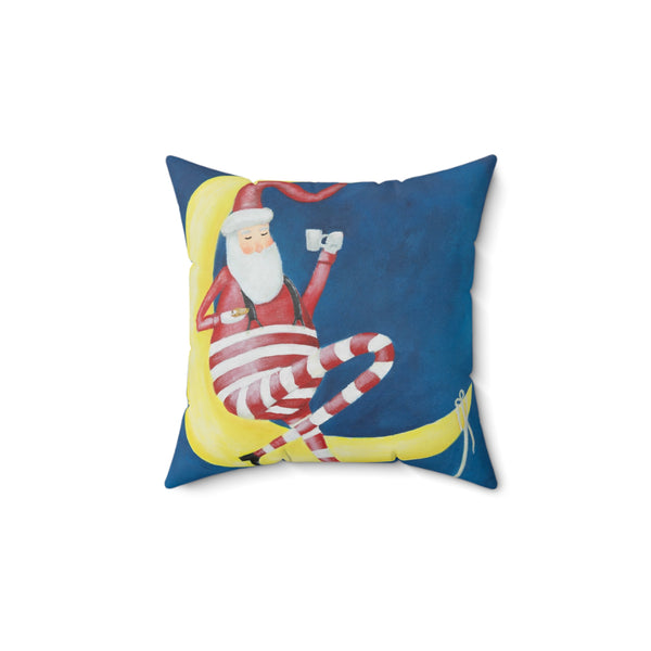 "Moon Man" by Donald Wilson - Square Pillow