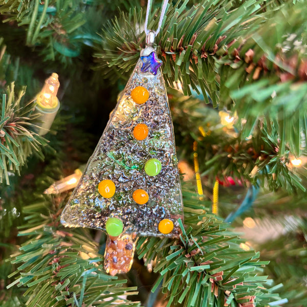 Christmas Tree Glass Art Ornament by Adam Ankenman