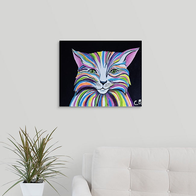 "Rainbow Cat" Original Painting by Christina Bradfield